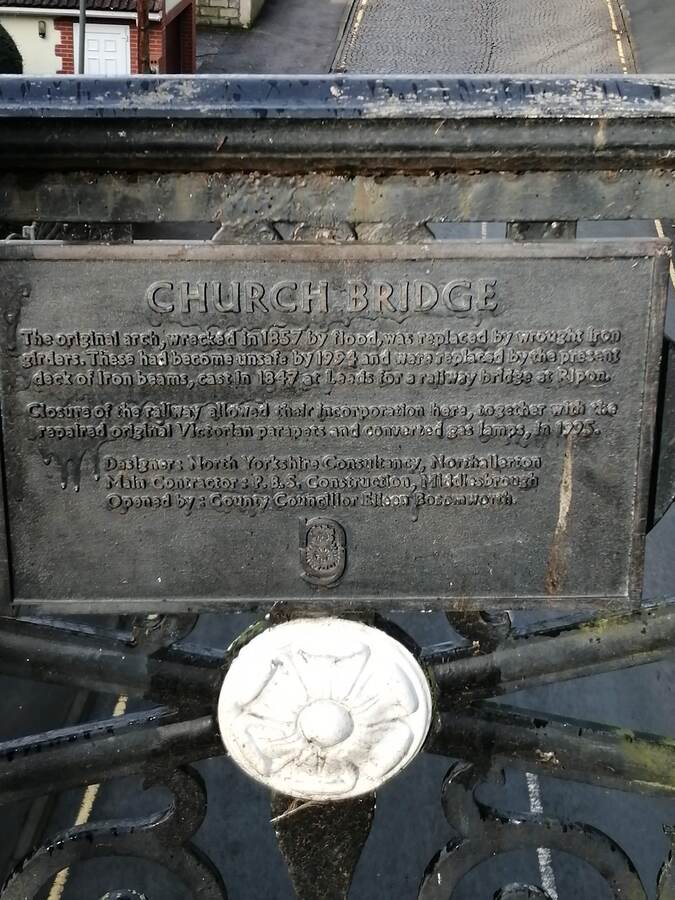 Church Cliff Bridge Plaque